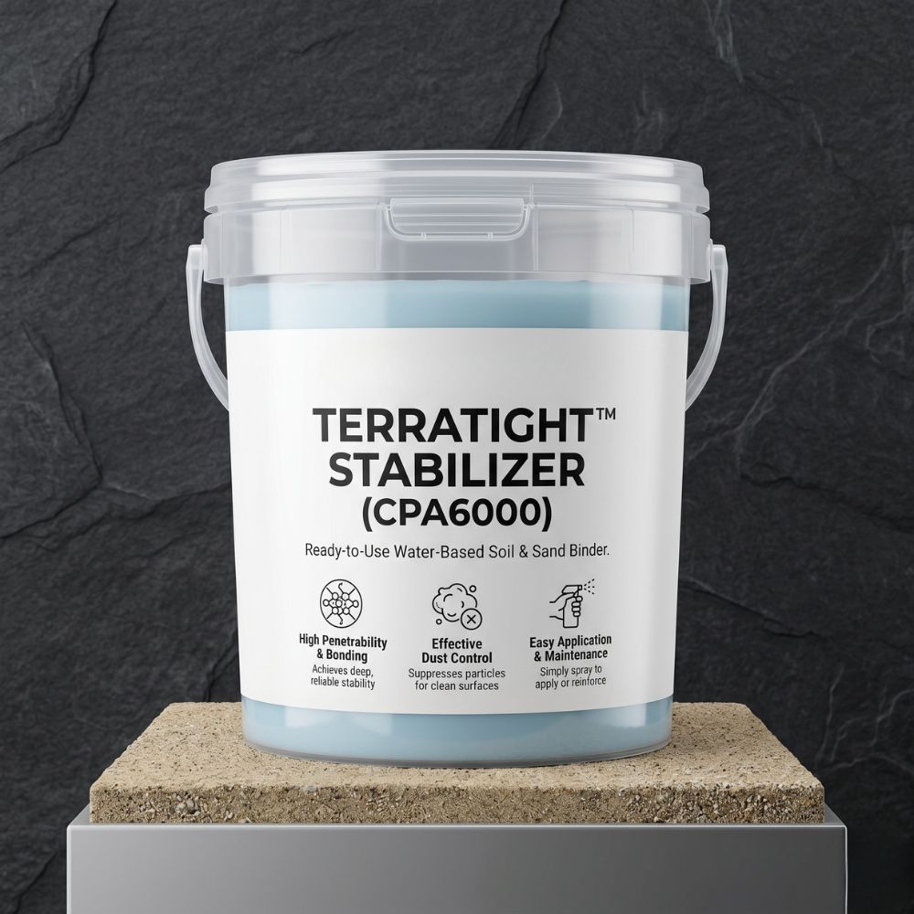 Soil and sand surface stabilized with TerraTight Stabilizer